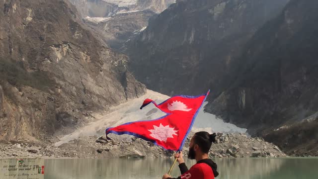 The lowest elevated glacier lake in Nepal