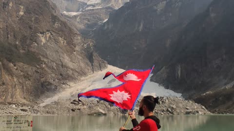 The lowest elevated glacier lake in Nepal