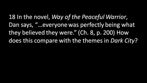 Reading -- Week 10: Dark City, Part 2