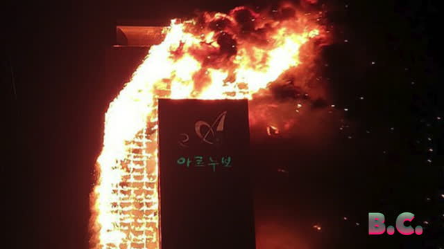 Dozens hospitalized after fire engulfs 33-story apartment building in South Korea