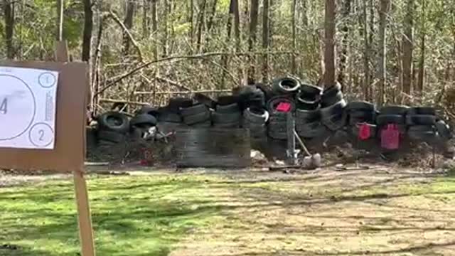 Back yard shooting competition viral