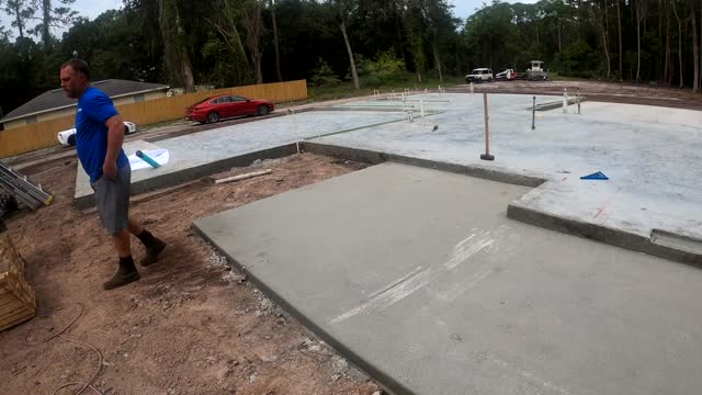 Slab Poured/Lumber Delivered