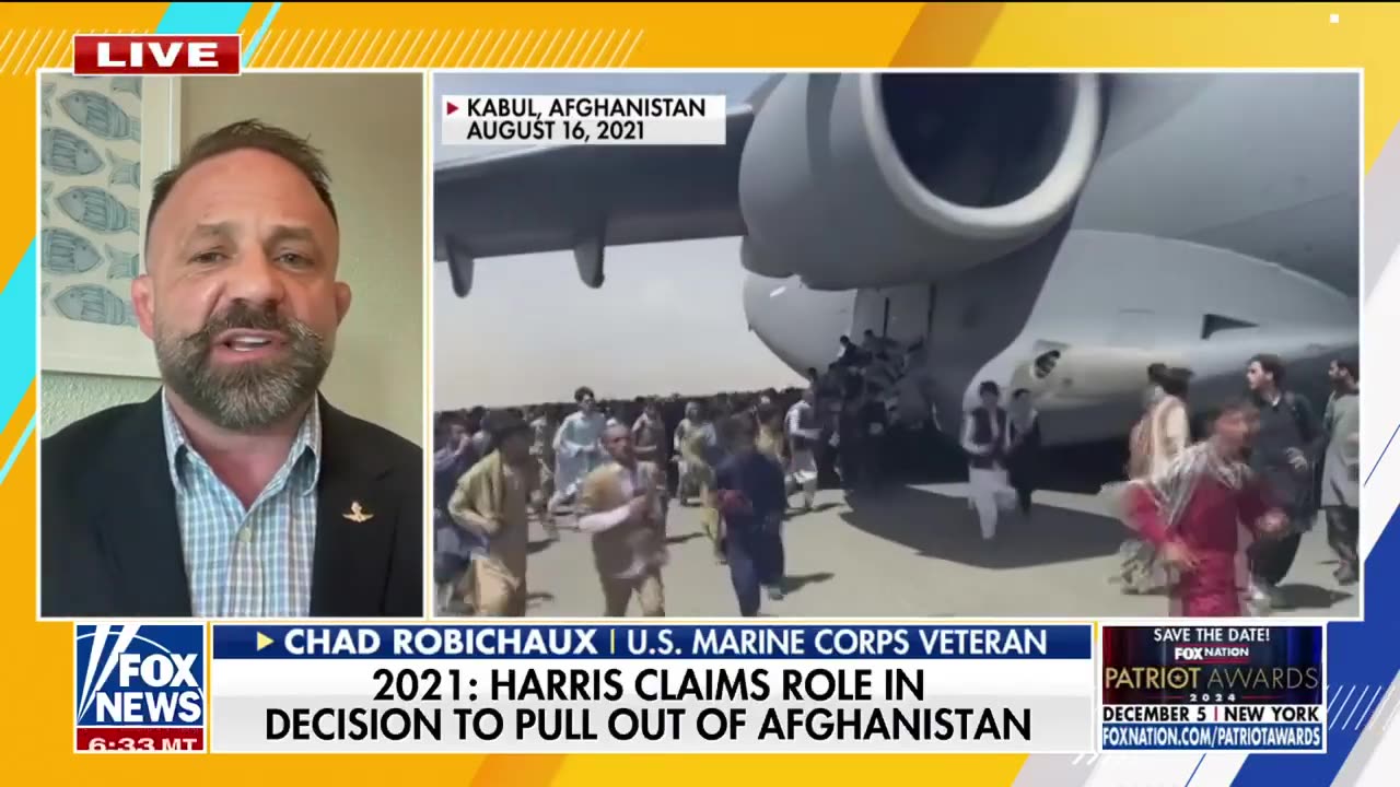 "Marine Veteran: Kamala Harris Has ‘Blood on Her Hands’ Over Afghanistan Withdrawal Fallout"