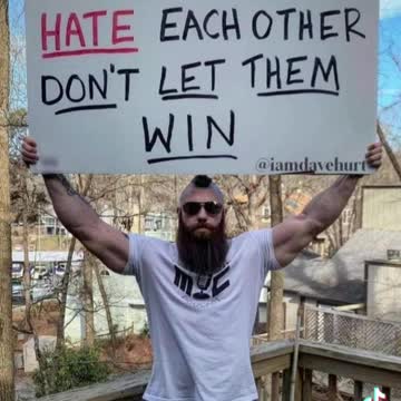 THEY WANT US TO HATE EACH OTHER PLEASE DON'T LET THEM WIN PLEASE