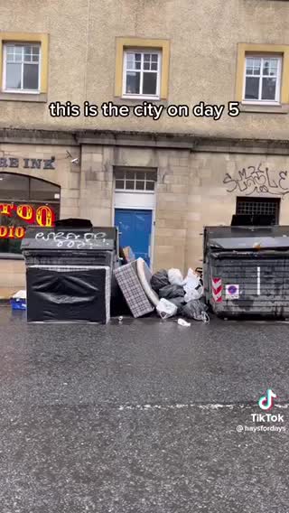 Scotland on garbage strike