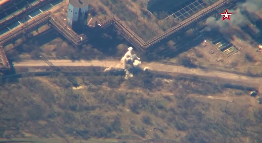 Ukraine War - Footage of the destruction of an armored personnel carrier