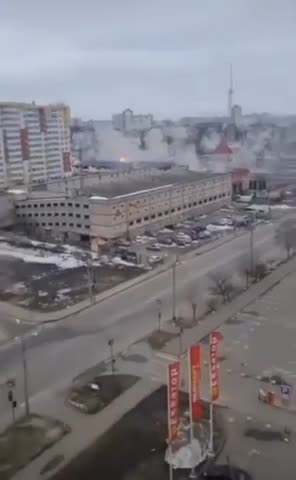 Distressing - Russian Shelling near the Equator shopping centre in Kharkiv Ukraine