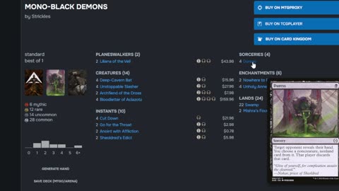 MTG arena Best decks for best of 1 standard