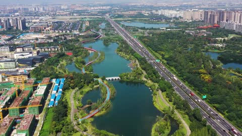 Roads in the middle of the city