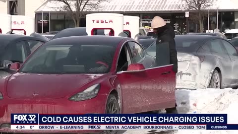 Dead Teslas pack Chicago area Supercharger station due to frigid temps