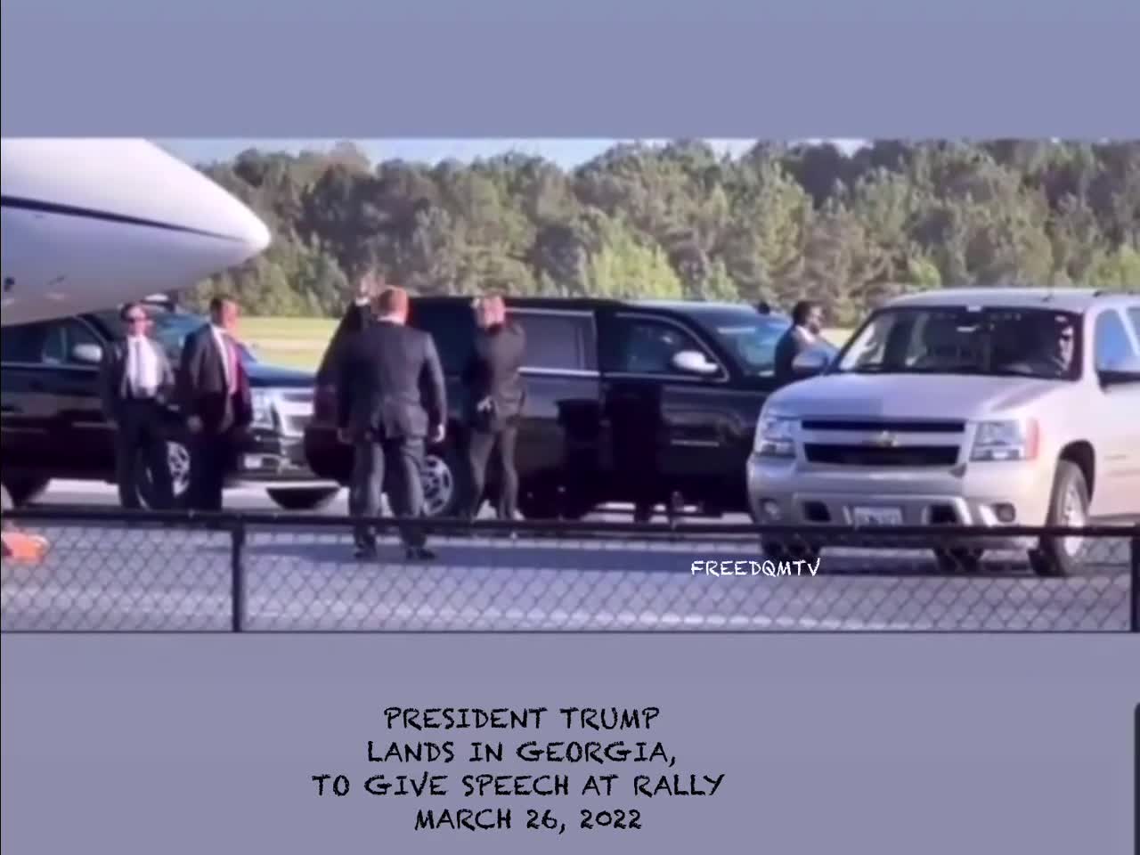 President Trump lands in Georgia