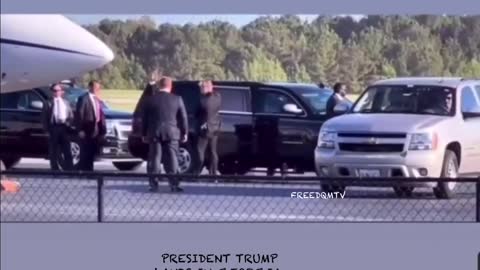 President Trump lands in Georgia