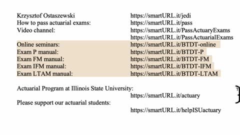 Exam FM exercise for February 6, 2022