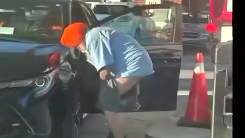 Indian Man Crapping / Sh*tting At A Public Gas Station / Tim Hortons In Canada