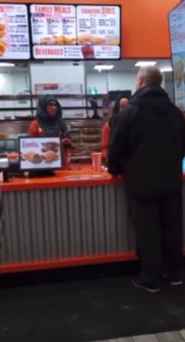 ordering chicken tenders at Popeyes