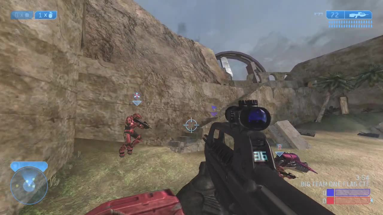 Halo 2 Classic Big Team - Big Team One Flag CTF on Zanzibar