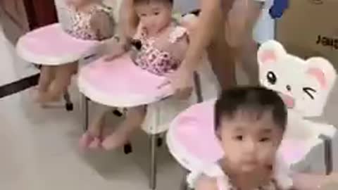 Three cute naughty baby....