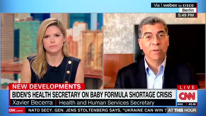 Biden Health Secretary Says He Knew About Baby Formula Crisis Last Year