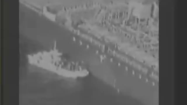 Centcom footage of Iranian attack