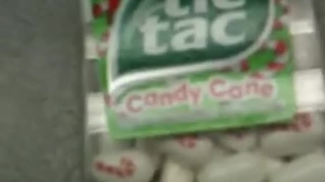 Tic Tac's with cute little candy Cain's on them