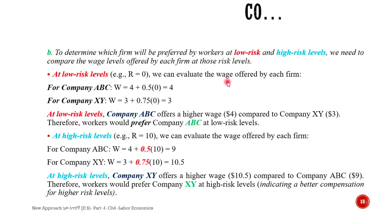 Labour Economics - wage determination and wage compensating