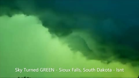 Breaking The Sky Turned GREEN! Sioux Falls, South Dakota