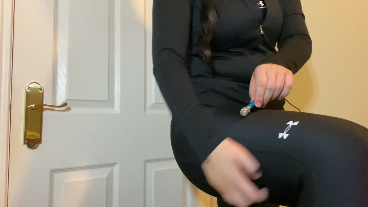 ASMR With my black under armour leggings