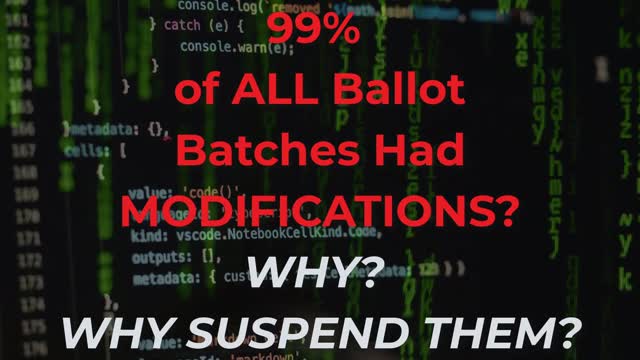 Over 300,000 ballots modified....Massive. Nobody Checked