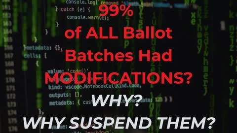 Over 300,000 ballots modified....Massive. Nobody Checked