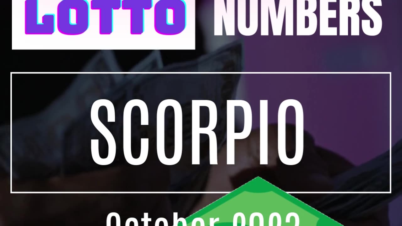 SCORPIO JACKPOT WINNER!!!!!💸💲💫👉OCTOBER 2023🍀❤️💲✨️🏆⭐️💲💰❤️💸 Lucky Lotto Numbers. #tarot #tarotreading