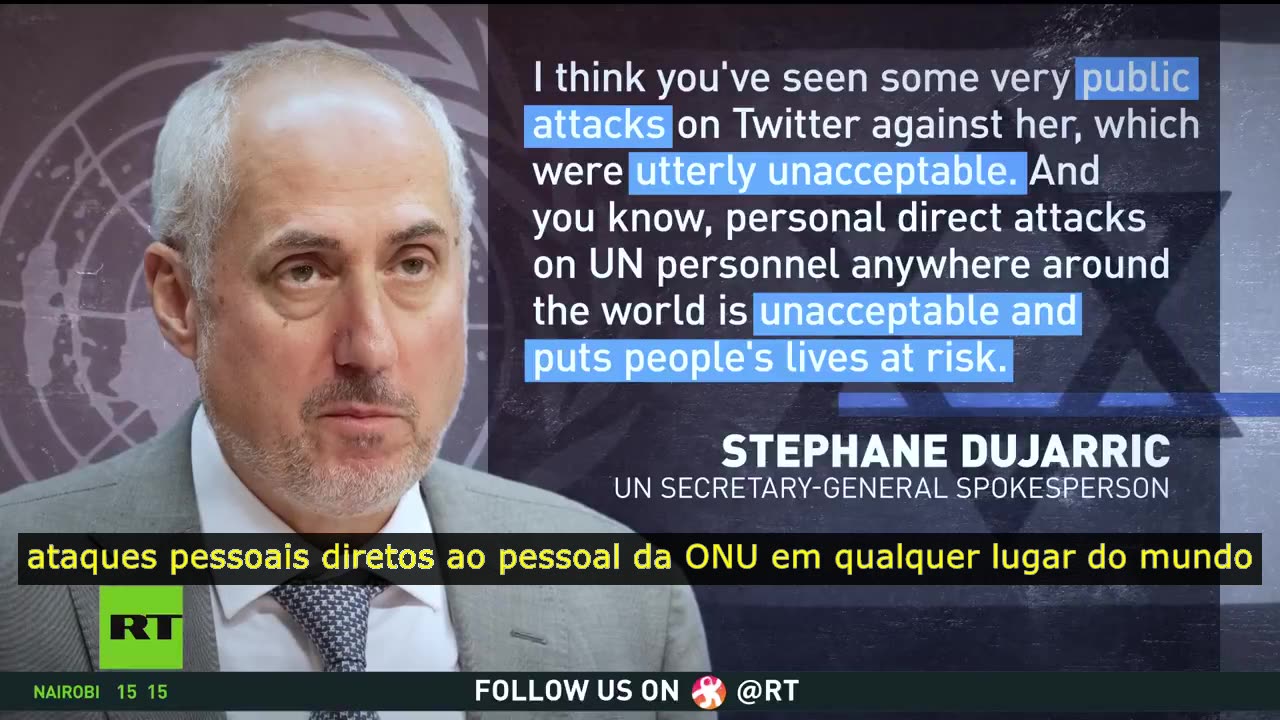 A principal autoridade de ajuda humanitária da ONU para Gaza e Cisjordânia, Lynn Hastings...