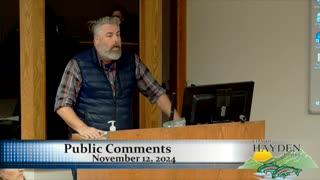 Matt - Public Comment - Hayden City Council Meeting - 11/12/24