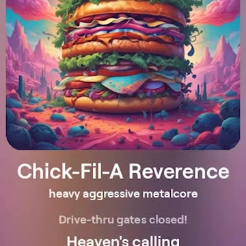 Chick-fil-A AI Metalcore Reverence Full