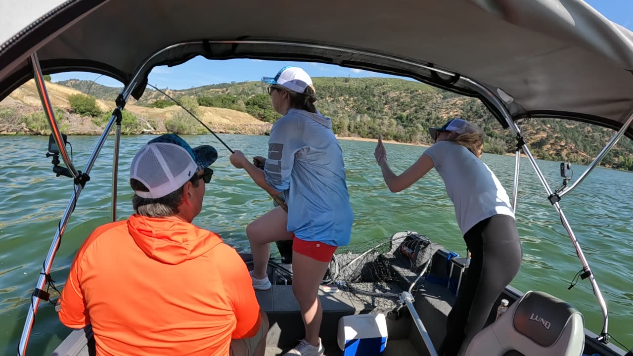 Catfishing with my girls on clear Lake, CA!