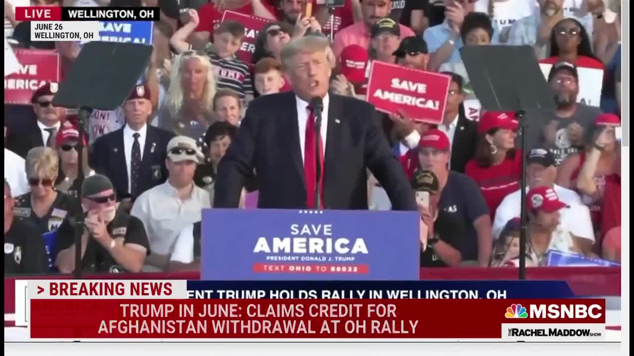 Trump bashes Biden for Afghanistan deal he locked