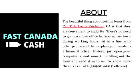 Apply Now With Car Title Loans Kitchener & Get Your Cash Same day