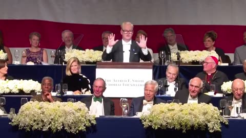 Comedian Jim Gaffigan at Al Smith Charity dinner. The Biden family are secret Trump voters.