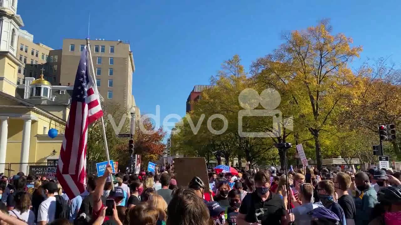 Square In Washington Dc To Celebrate The Victory Of Joe Biden