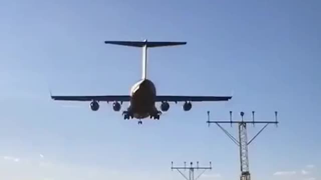US military aircraft land in Rzeszow, Poland.