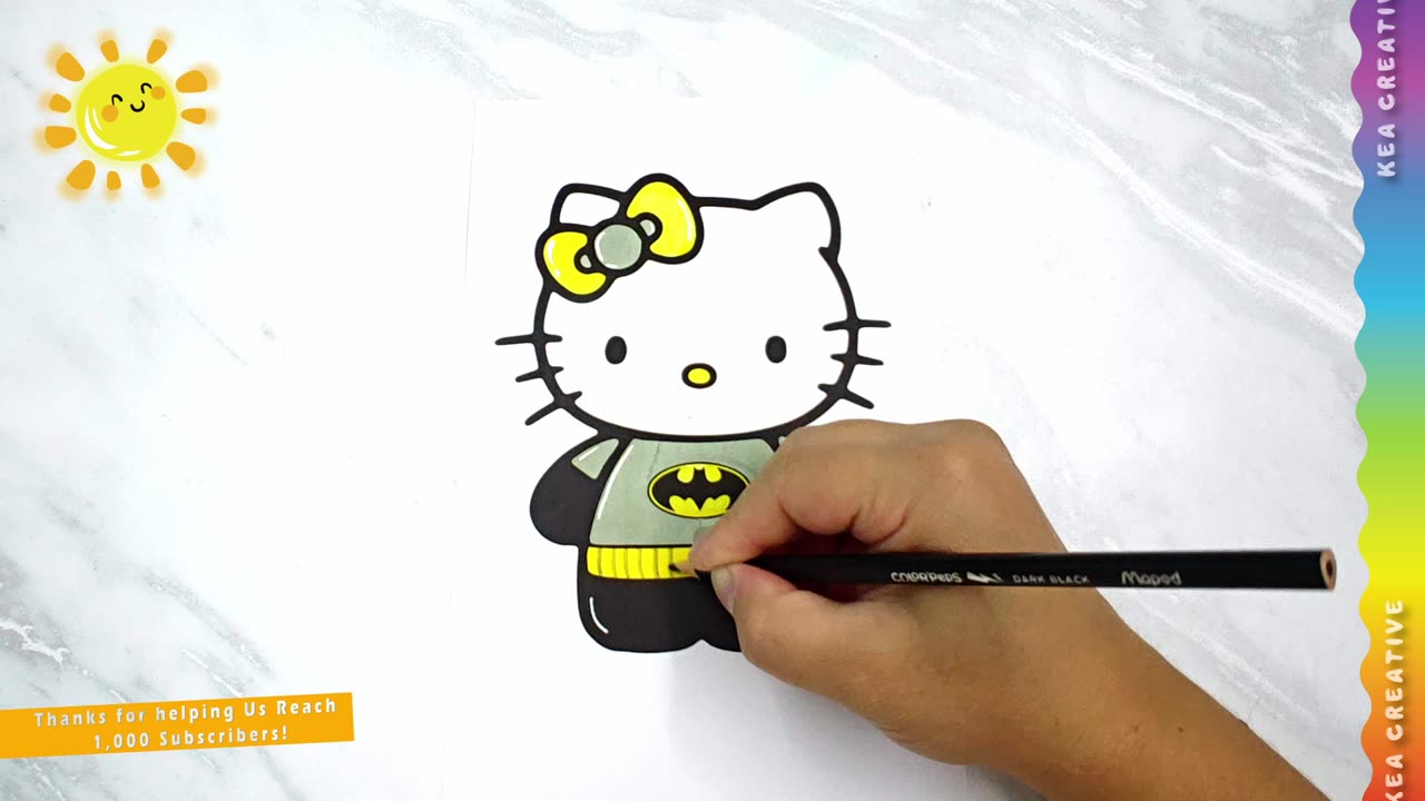 Hello Kitty Superkitty Batman! - @KeaCreative2 - Coloring Pages For Childrens. Enjoy!