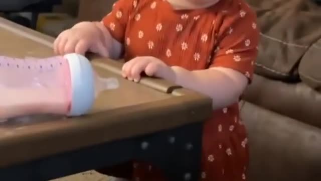 Baby's Reaction! when mom asked if she loves her