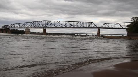 Mississippi River and the Chain of Rock Bridge, St. Louis, Missouri