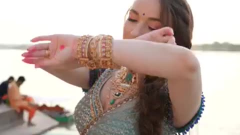 Foreigner girl Radhe Krishna with Krishna song