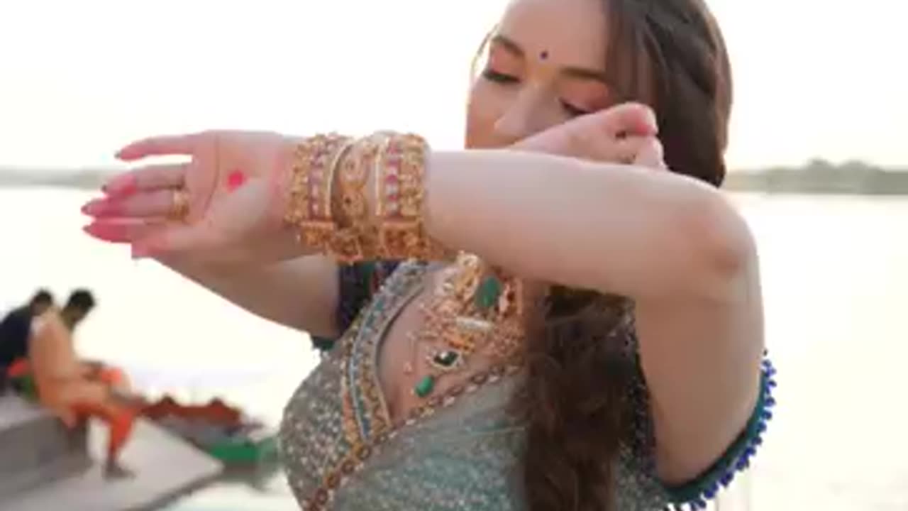 Foreigner girl Radhe Krishna with Krishna song