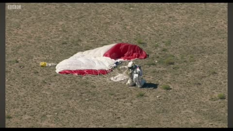 MAN JUMPED FROM SPACE WITH A PARACHUTE