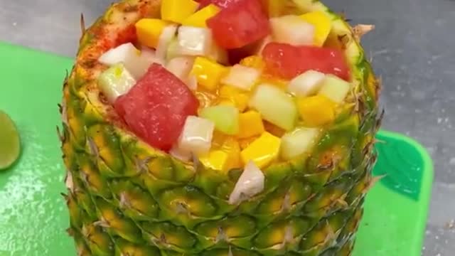 Pineapple fruit platter