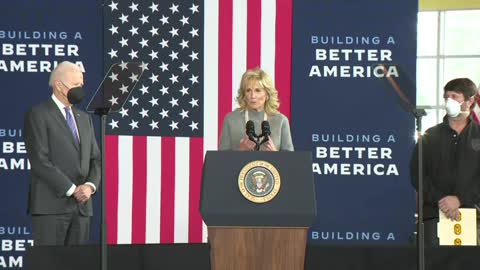 Jill Biden: "You were right to put your faith in Joe Biden a year ago."