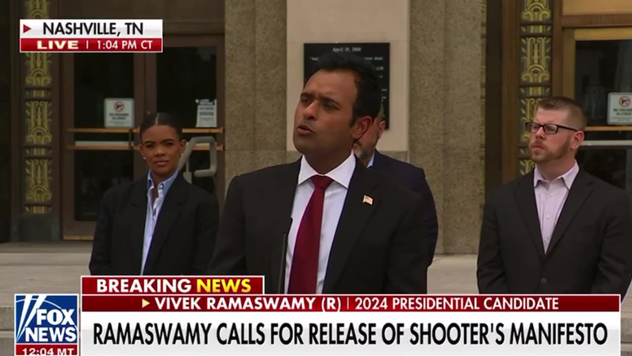 Ramaswamy calls for release of shooters manifesto and look who’s standing behind him