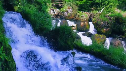 Amazing Waterfalls Drone Aerial View Free stock footage Free HD