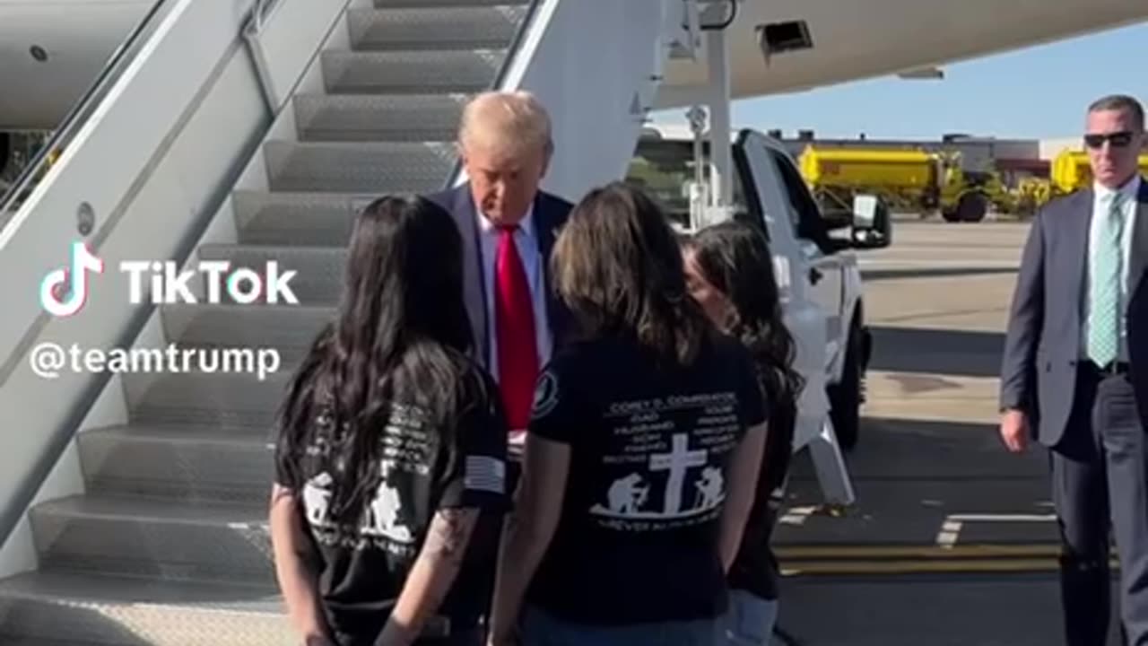 President Trump Greets Shooting Victim Corey Comperatore's Family at Butler, PA Rally